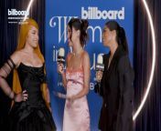 Ice Spice caught up with Billboard&#39;s Rania Aniftos and Lilly Singh at Billboard Women in Music 2024.&#60;br/&#62;&#60;br/&#62;Watch Billboard Women in Music 2024 on Thursday, March 7th at 8 PM ET/ 5 PM PT at https://www.billboard.com/h/women-in-music/