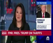 Former President Donald Trump and former SEC Chairman Jay Clayton join &#39;Squawk Box&#39; to discuss the state of the economy, his vision for the country, fate of entitlements and cutting federal spending, bitcoin and crypto regulation, competition against China, U.S. trade policy and power of tariffs, and much more.