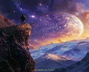 Prompt Midjourney : Galactic Explorers: A Cosmic Journey --ar 9:11