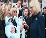 Queen Camilla meets members of the public during a visit to Douglas Borough Council on the Isle of Man, where she delivered a speech on behalf of King Charles III.