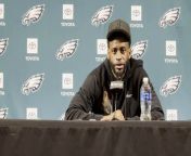 DeVante Parker holds his introductory news conference with Eagles