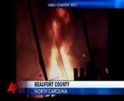 A fire at a North Carolina marina damaged more than two-dozen boats and injured three people. Fire officials say the fire broke out early Friday burning about 100 feet of a pier. Firefighters worked for about five hours to control the blaze. (Jan. 7)
