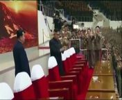 North Korea state television airs footage from musical marking birthday of Kim Il Sung which ended with mock-up video of missiles reigning down on U.S.