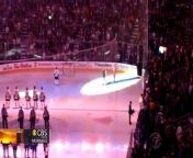In Canada, the mic died during the singing of the American national anthem before Tuesday night&#39;s game between the Toronto Maple Leafs and Nashville Predators. Without missing a beat, Toronto fans stepped in and finished the Star Spangled Banner.