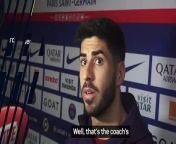Marco Asensio said Kylian Mbappe gives the team a lot, after the Frenchman started on the bench for PSG