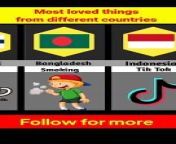 Most loved things from different countries