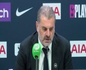 Tottenham boss Ange Postecoglou could not care less for the race for 4th place in the premier league and was delighted with todays 3-1 win and they way in which the boys reacted in the second half. &#60;br/&#62;&#60;br/&#62;Tottenham Hotspurs Stadium, London, UK