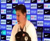 Chelsea boss Mauricio Pochettino delighted after Cole Palmer scored the winning last minute goal and hat-trick for the blues against Manchester United&#60;br/&#62;&#60;br/&#62;Stamford Bridge, London, UK