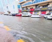 Inundated streets in Sharjah from rangers in reverse