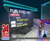 Kapit ulit, mga motorista! Oil price hike ulit ang nakaamba sa susunod na linggo!&#60;br/&#62;&#60;br/&#62;&#60;br/&#62;24 Oras Weekend is GMA Network’s flagship newscast, anchored by Ivan Mayrina and Pia Arcangel. It airs on GMA-7, Saturdays and Sundays at 5:30 PM (PHL Time). For more videos from 24 Oras Weekend, visit http://www.gmanews.tv/24orasweekend.&#60;br/&#62;&#60;br/&#62;#GMAIntegratedNews #KapusoStream&#60;br/&#62;&#60;br/&#62;Breaking news and stories from the Philippines and abroad:&#60;br/&#62;GMA Integrated News Portal: http://www.gmanews.tv&#60;br/&#62;Facebook: http://www.facebook.com/gmanews&#60;br/&#62;TikTok: https://www.tiktok.com/@gmanews&#60;br/&#62;Twitter: http://www.twitter.com/gmanews&#60;br/&#62;Instagram: http://www.instagram.com/gmanews&#60;br/&#62;&#60;br/&#62;GMA Network Kapuso programs on GMA Pinoy TV: https://gmapinoytv.com/subscribe