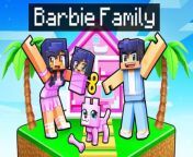 Having a BARBIE FAMILY in Minecraft! from barbie in hindi 2020