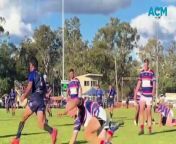 Dungowan and Gunnedah clash in a round four Group 4 first-grade rubgy league match at Dungowan, Australia, on April 27, 2024.