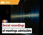 This is provided that the evidence is relevant to determine facts in dispute.&#60;br/&#62;&#60;br/&#62;Read More: &#60;br/&#62;https://www.freemalaysiatoday.com/category/nation/2024/04/22/secret-recordings-of-meetings-admissible-in-dismissal-cases-says-industrial-court/&#60;br/&#62;&#60;br/&#62;Free Malaysia Today is an independent, bi-lingual news portal with a focus on Malaysian current affairs.&#60;br/&#62;&#60;br/&#62;Subscribe to our channel - http://bit.ly/2Qo08ry&#60;br/&#62;------------------------------------------------------------------------------------------------------------------------------------------------------&#60;br/&#62;Check us out at https://www.freemalaysiatoday.com&#60;br/&#62;Follow FMT on Facebook: https://bit.ly/49JJoo5&#60;br/&#62;Follow FMT on Dailymotion: https://bit.ly/2WGITHM&#60;br/&#62;Follow FMT on X: https://bit.ly/48zARSW &#60;br/&#62;Follow FMT on Instagram: https://bit.ly/48Cq76h&#60;br/&#62;Follow FMT on TikTok : https://bit.ly/3uKuQFp&#60;br/&#62;Follow FMT Berita on TikTok: https://bit.ly/48vpnQG &#60;br/&#62;Follow FMT Telegram - https://bit.ly/42VyzMX&#60;br/&#62;Follow FMT LinkedIn - https://bit.ly/42YytEb&#60;br/&#62;Follow FMT Lifestyle on Instagram: https://bit.ly/42WrsUj&#60;br/&#62;Follow FMT on WhatsApp: https://bit.ly/49GMbxW &#60;br/&#62;------------------------------------------------------------------------------------------------------------------------------------------------------&#60;br/&#62;Download FMT News App:&#60;br/&#62;Google Play – http://bit.ly/2YSuV46&#60;br/&#62;App Store – https://apple.co/2HNH7gZ&#60;br/&#62;Huawei AppGallery - https://bit.ly/2D2OpNP&#60;br/&#62;&#60;br/&#62;#FMTNews #SecretRecording #IndustrialCourt #Dismissal