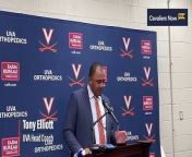 Head coach Tony Elliott reacts to Virginia&#39;s 16-14 win over Old Dominion.