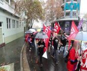 Watch: People walk through Wollongong&#39;s CBD for the 2024 May Day March.