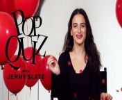 Marie Claire&#39;s January cover star Jenny Slate reveals her problem with &#39;Succession,&#39; the gross word she can&#39;t stand, and the inner workings of her creative process in the latest episode of Pop Quiz.