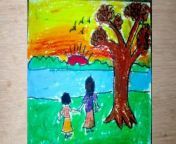 Happy Mother's day drawing for kids from mica colour