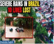 Heavy rain in Brazil&#39;s Rio Grande do Sul state caused ten deaths and left 21 missing. Governor Leite declared it the worst disaster in state history, seeking federal aid. President Lula plans to visit. Storms destroyed roads, collapsed bridges, and displaced over 3,400 people. Further heavy precipitation poses ongoing flood risks across the region. &#60;br/&#62; &#60;br/&#62;#Landslides #Rainalert #Brazil #BrazilFloods #BrazilRains #RioGrandeDoSul #LulaDaSilva #BrazilUpdate #BrazilNews #Worldnews #Oneindia #Oneindianews &#60;br/&#62;~PR.320~ED.102~GR.123~HT.318~##~