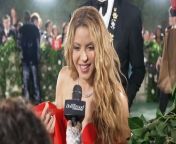 Shakira attends her first Met Gala and tells THR on the red carpet that she&#39;s been invited before but could never make it. She also praises all the latino representation at this year&#39;s event and working with Cardi B.
