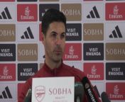 Arsenal boss Mikel Arteta says he just keeps telling the players they will lift the Premier League as they prepare to face Manchester United in a crucial game in the title race&#60;br/&#62;Sobha Realty training centre, London Colney, London, UK