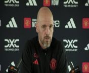 Manchester United boss Erik Ten Hag hopes to have Bruno Fernandes and Scott McTominay back for their game with Arsenal but ruled Mason Mount out of the game&#60;br/&#62;Carrington, Manchester, UK