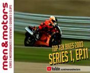 In this new series of Top Ten Bikes, presented by Louise Brady, we look at the best bikes around in the biking world as voted for by our Men &amp; Motors panel.&#60;br/&#62;&#60;br/&#62;Today, in our final episode we take a look at the top ten bikes of 2003, as voted by the viewers. Which one will hit the number one spot?&#60;br/&#62;&#60;br/&#62;Don&#39;t forget to subscribe to our channel and hit the notification bell so you never miss a video!&#60;br/&#62;&#60;br/&#62;------------------&#60;br/&#62;Enjoyed this video? Don&#39;t forget to LIKE and SHARE the video and get involved with our community by leaving a COMMENT below the video! &#60;br/&#62;&#60;br/&#62;Check out what else our channel has to offer and don&#39;t forget to SUBSCRIBE to Men &amp; Motors for more classic car and motorbike content! Why not? It is free after all!&#60;br/&#62;&#60;br/&#62;Our website: http://menandmotors.com/&#60;br/&#62;&#60;br/&#62;---- Social Media ----&#60;br/&#62;&#60;br/&#62;Facebook: https://www.facebook.com/menandmotors/&#60;br/&#62;Instagram: @menandmotorstv&#60;br/&#62;Twitter: @menandmotorstv&#60;br/&#62;&#60;br/&#62;If you have any questions, e-mail us at talk@menandmotors.com&#60;br/&#62;&#60;br/&#62;© Men and Motors - One Media iP 2023