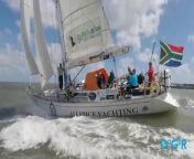 Emotional goodbyes as 137 sailors set sail for Cowes, UK in the final leg of McIntyre Ocean Globe Race (OGR).&#60;br/&#62;&#60;br/&#62;The Ocean Globe Race is celebrating the 50th anniversary of the iconic Whitbread Race the best way possible, by sailing around the world like it’s 1973.&#60;br/&#62;