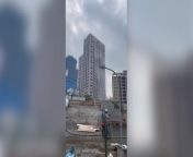Shocking video: Taiwan earthquake creates waterfall from rooftop swimming pool from video com hits